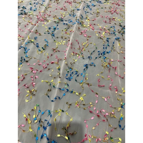 Elegant Sheer Pink Scarf Lightweight Shawl Wrap Colorful Fringe Accent Comfort - Picture 5 of 9